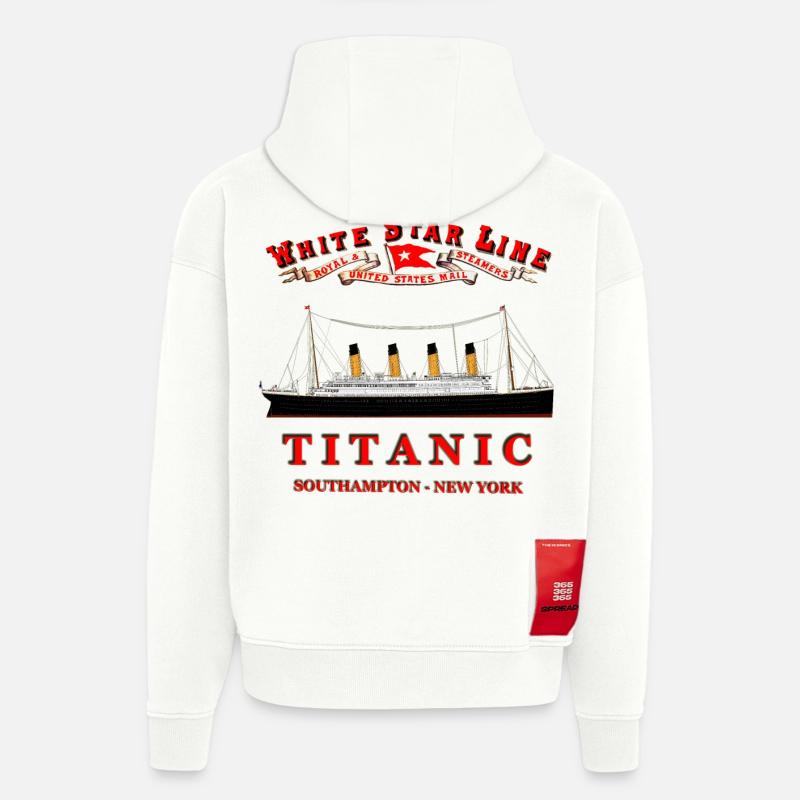 TITANIC CREATION Louis RUNEMBERG © Adagp - Sweat à capuche bio épais oversize fabriqué en UE - OFF WHITE