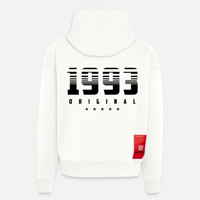 Né en 1993 l’original - Sweat à capuche bio épais oversize fabriqué en UE - OFF WHITE