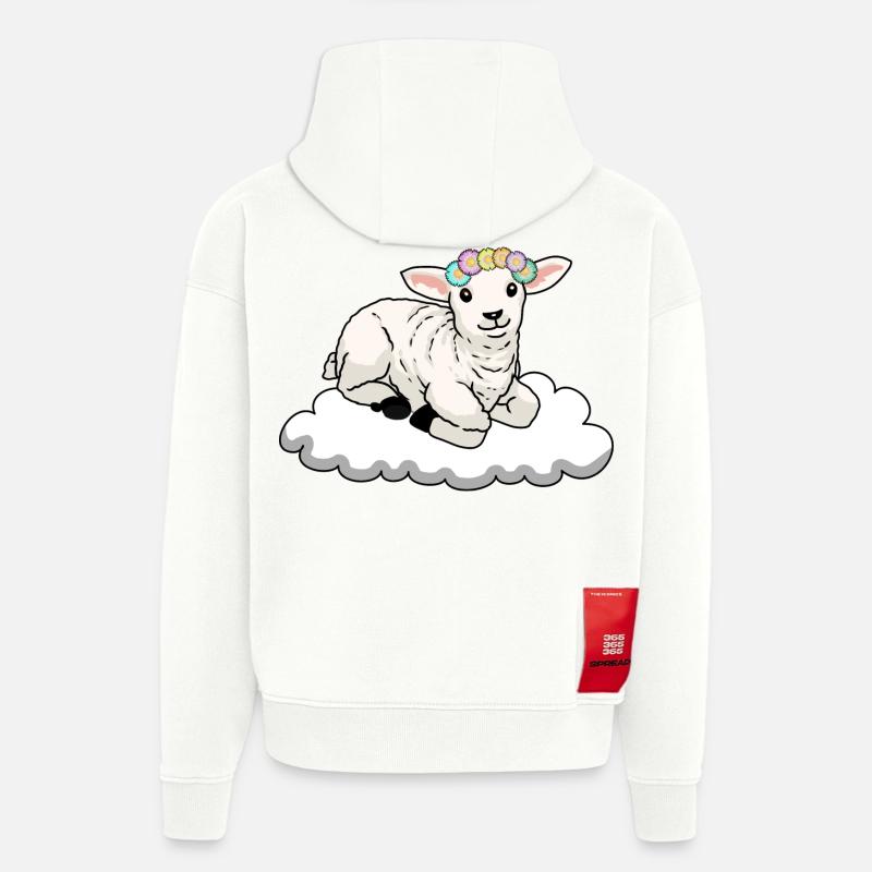 Schaf Schafe - Hoodie- made by SPREAD  - OFF WHITE