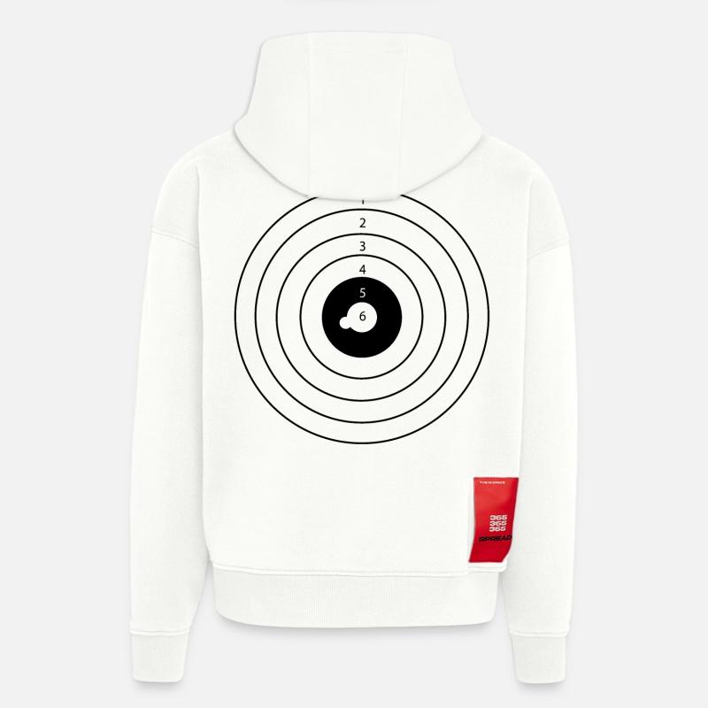 cible - Sweat à capuche bio épais oversize fabriqué en UE - OFF WHITE