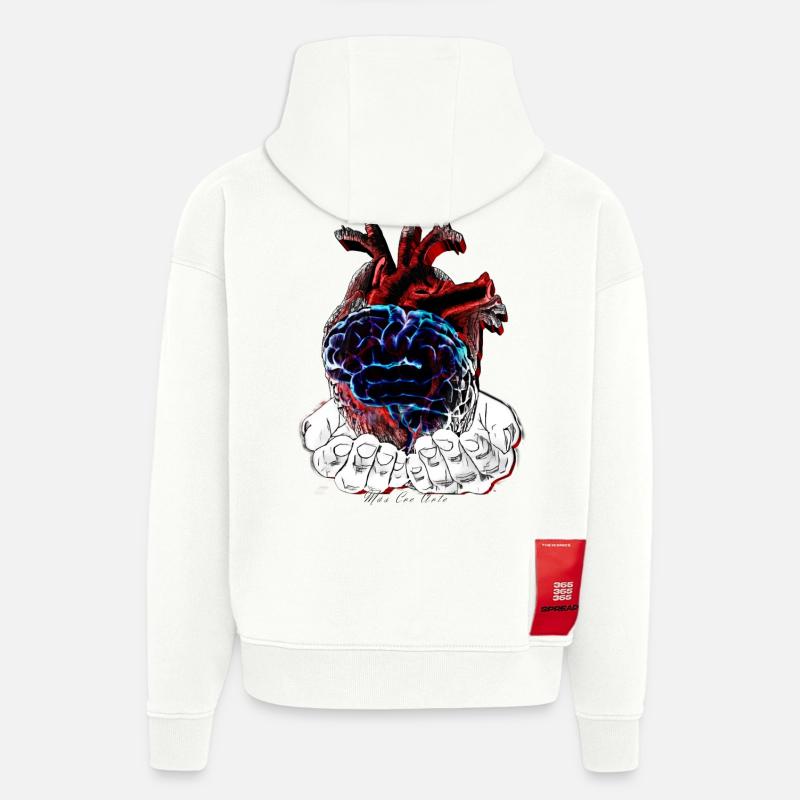SUÈDE - Sweat à capuche bio épais oversize fabriqué en UE - OFF WHITE