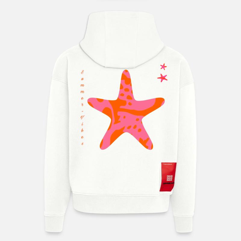 Be nature - Sweat à capuche bio épais oversize fabriqué en UE - OFF WHITE
