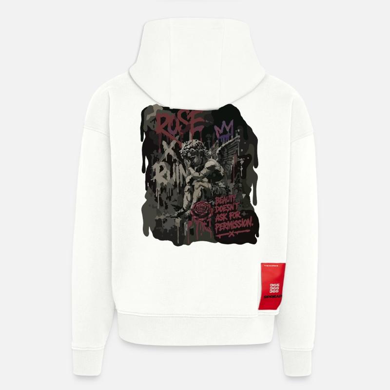 Rose x Ruin - Broken Saint - Hoodie- made by SPREAD  - OFF WHITE