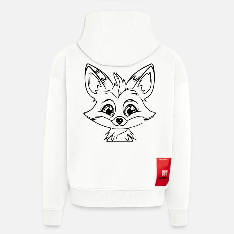 Mignon Mignon Enfants Fox - Sweat à capuche bio épais oversize fabriqué en UE - OFF WHITE