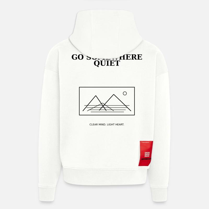 08_go_somewhere_quiet - Hoodie- made by SPREAD  - OFF WHITE