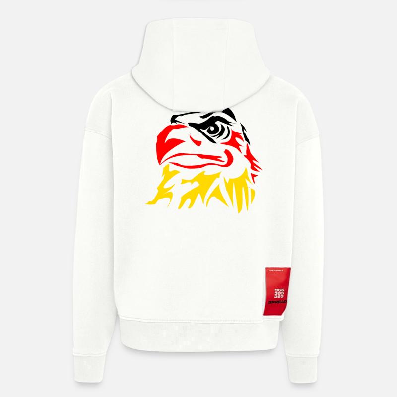 Black-red-gold eagle - Hoodie- made by SPREAD  - OFF WHITE
