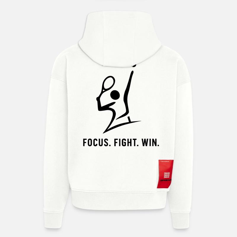 Conception de tennis - Sweat à capuche bio épais oversize fabriqué en UE - OFF WHITE