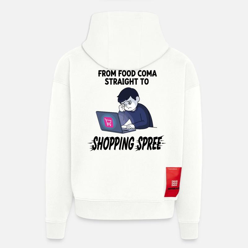 Virée shopping du Black Friday - Sweat à capuche bio épais oversize fabriqué en UE - OFF WHITE