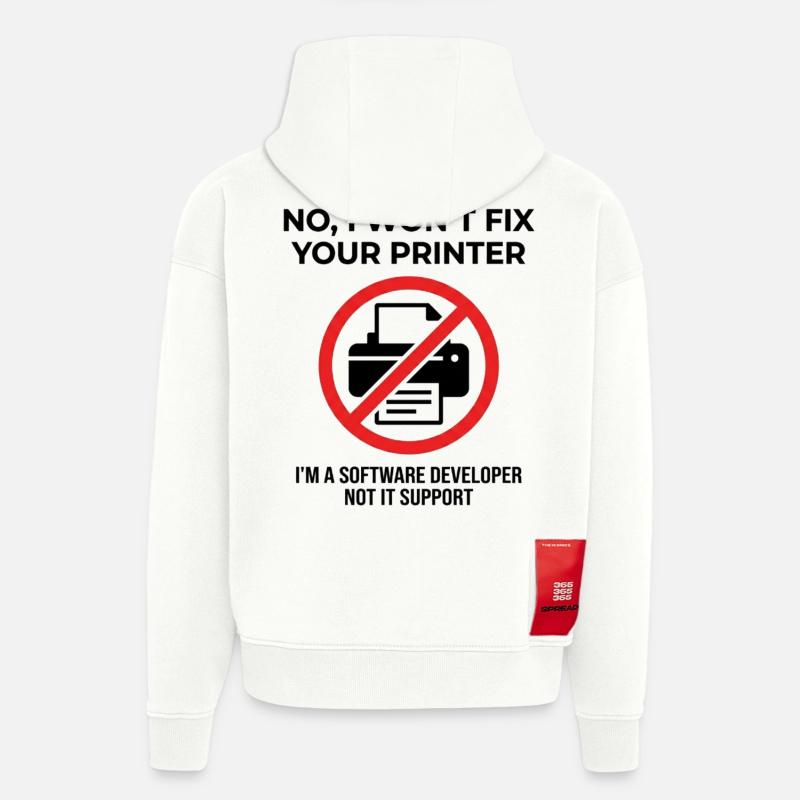 Programmierer: kein IT-Support - Hoodie- made by SPREAD - OFF WHITE