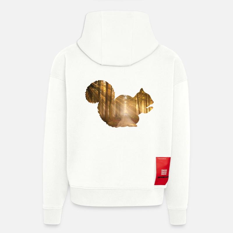 Eichhörnchen Wald - Hoodie- made by SPREAD  - OFF WHITE