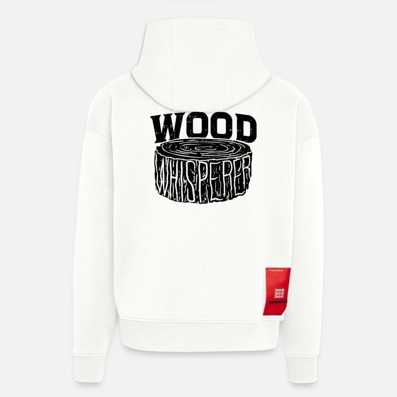 Holz Flüsterer Schreiner Handwerker Geschenkidee - Hoodie- made by SPREAD  - OFF WHITE
