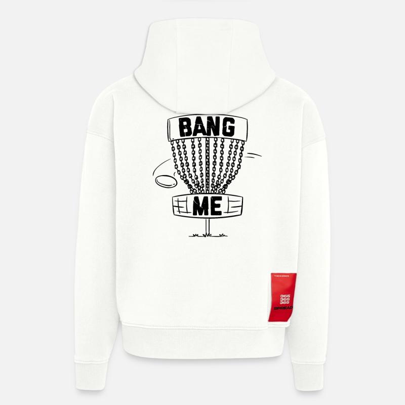 Disc Golf - Sweat à capuche bio épais oversize fabriqué en UE - OFF WHITE