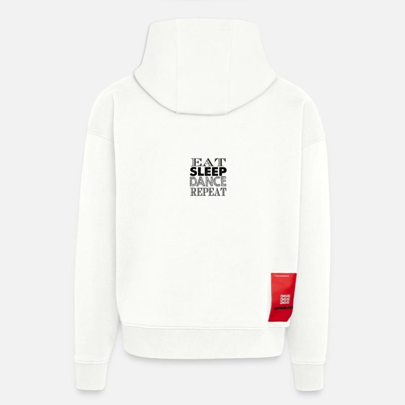 Cadeau de danseur de danse danse - Sweat à capuche bio épais oversize fabriqué en UE - OFF WHITE