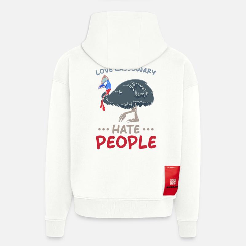 Casoar - Sweat à capuche bio épais oversize fabriqué en UE - OFF WHITE