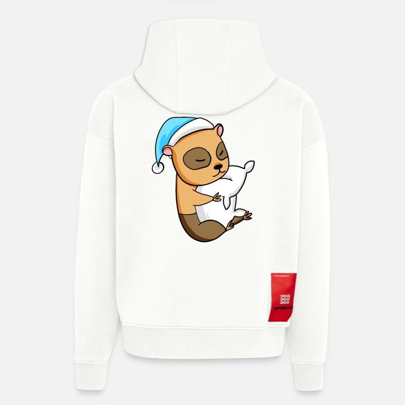 Cochon d’Inde Bébé - Sweat à capuche bio épais oversize fabriqué en UE - OFF WHITE
