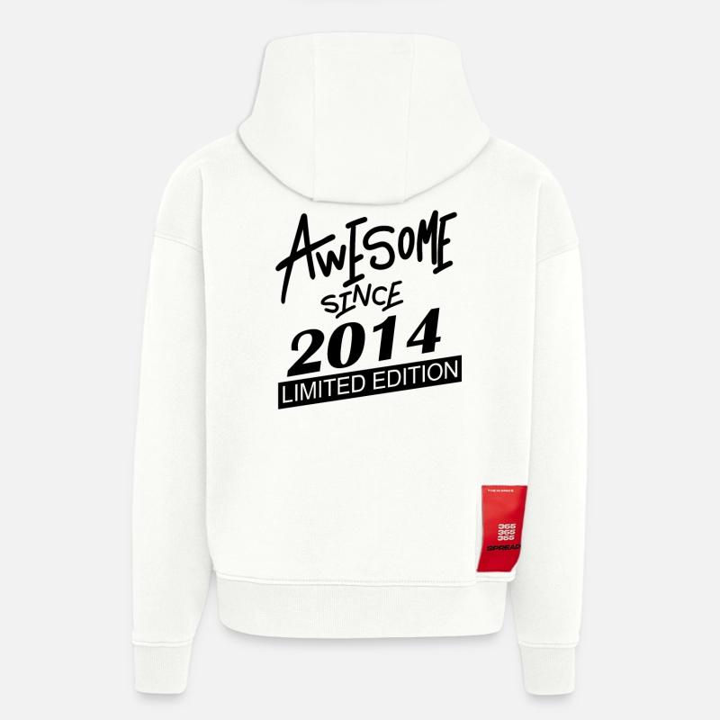 2014 - Millésime 2014 - Sweat à capuche bio épais oversize fabriqué en UE - OFF WHITE