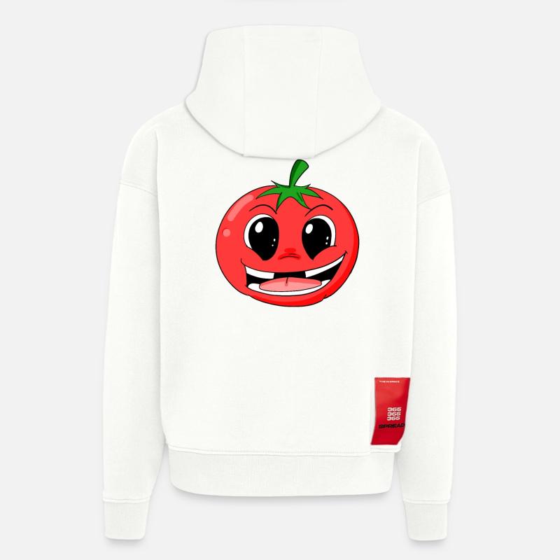 Tomate - Sweat à capuche bio épais oversize fabriqué en UE - OFF WHITE
