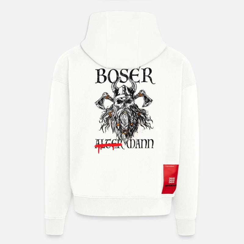 Böser Wikinger-Krieger Grafik - Hoodie- made by SPREAD  - OFF WHITE
