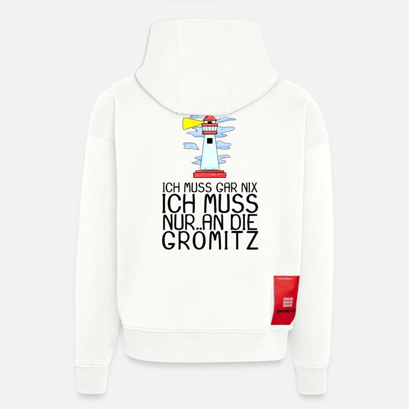 Grömitz Spruch Sprüche - Hoodie- made by SPREAD  - OFF WHITE