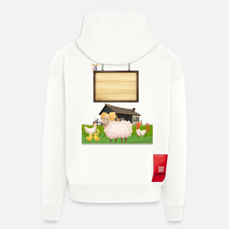 Pasture Pals Rustic-Bauernhof-Schild - Hoodie- made by SPREAD  - OFF WHITE