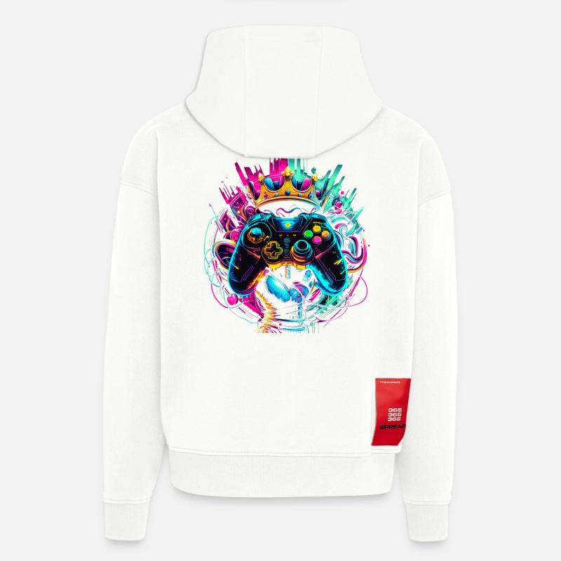 Elite Gaming Held Controller & Krone - Hoodie- made by SPREAD  - OFF WHITE