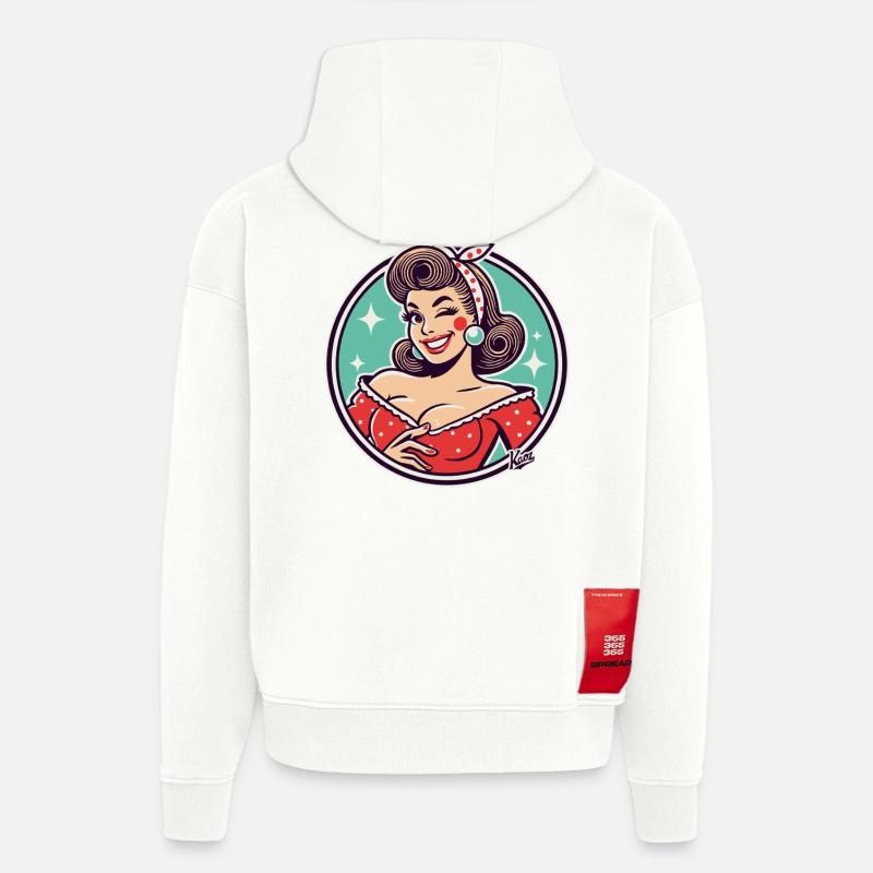 Die gute Retro Hausfrau - Hoodie- made by SPREAD  - OFF WHITE