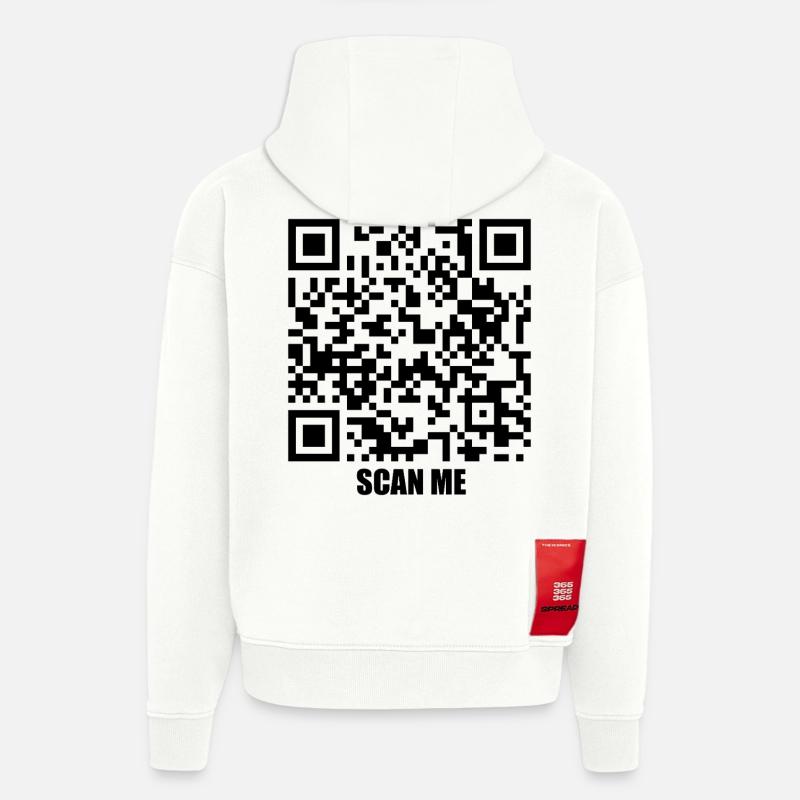 Message de citation – Embrasse-moi - Sweat à capuche bio épais oversize fabriqué en UE - OFF WHITE