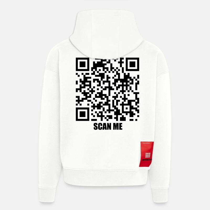 Message de citation – Trois secondes - Sweat à capuche bio épais oversize fabriqué en UE - OFF WHITE