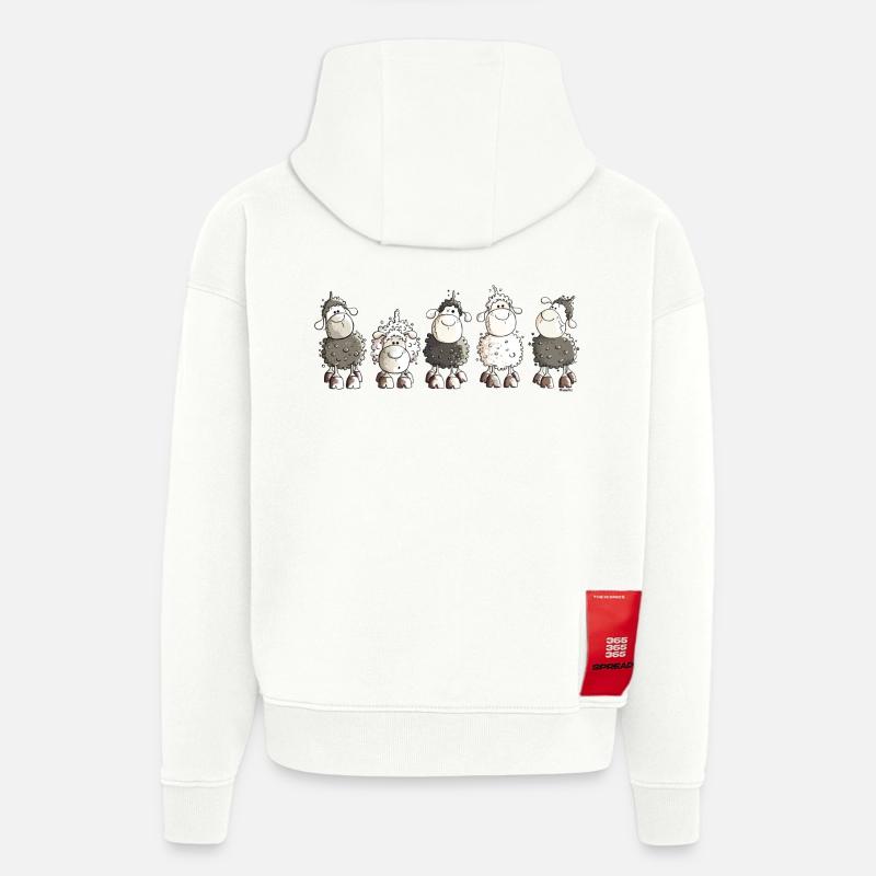 Funny Sheep - Schaf - Schafe - Hoodie- made by SPREAD  - OFF WHITE