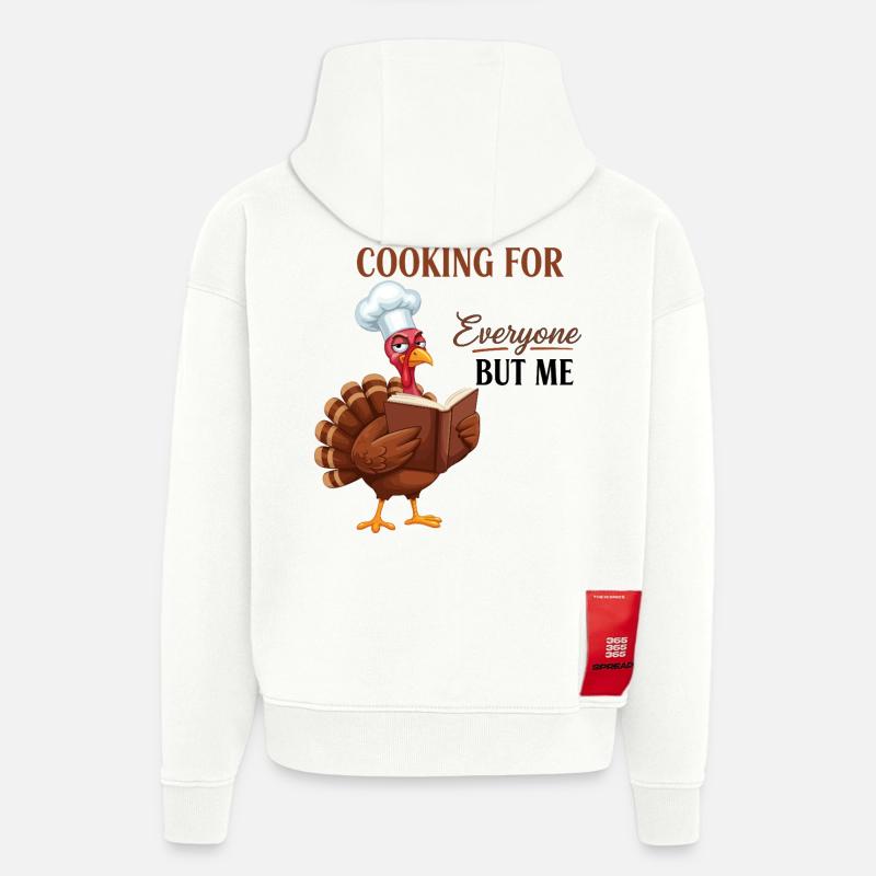 Cuisson de la dinde - Sweat à capuche bio épais oversize fabriqué en UE - OFF WHITE