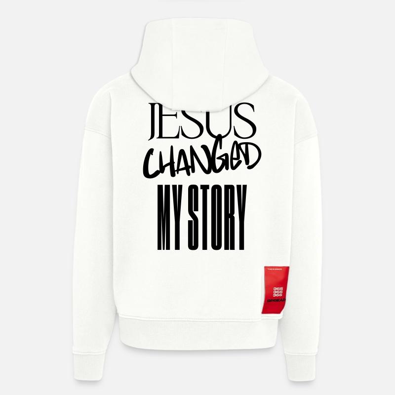 Jesus hat meine Geschichte verändert - Hoodie- made by SPREAD  - OFF WHITE