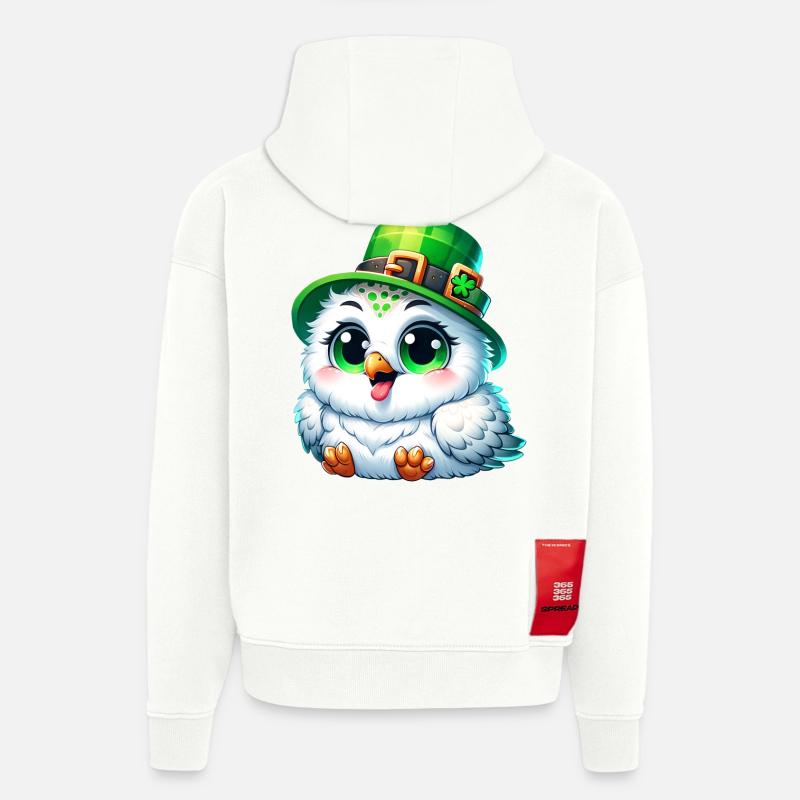 St. Patrick's Süße Schneeeule - Hoodie- made by SPREAD  - OFF WHITE