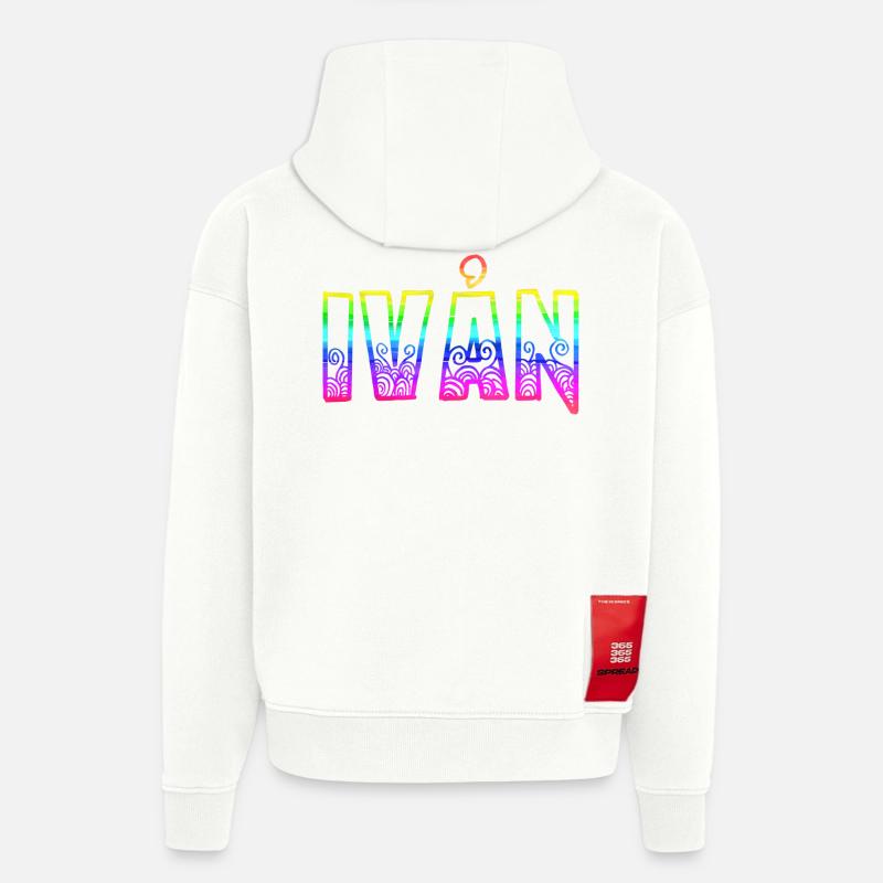 Ivån RS Rainbow - Hoodie- made by SPREAD  - OFF WHITE