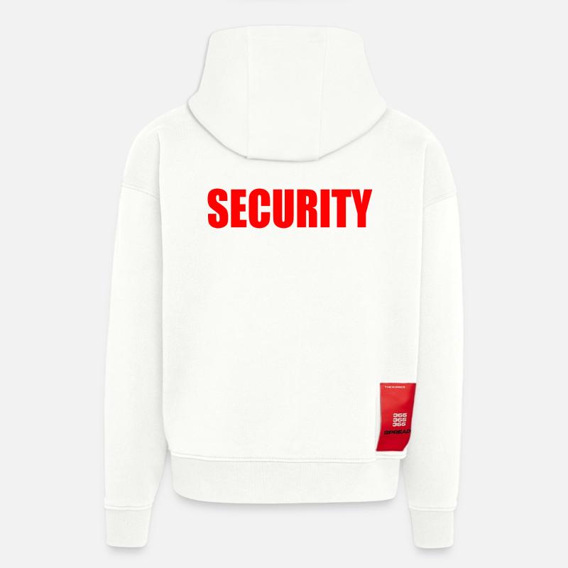 Security - Sweat à capuche bio épais oversize fabriqué en UE - OFF WHITE