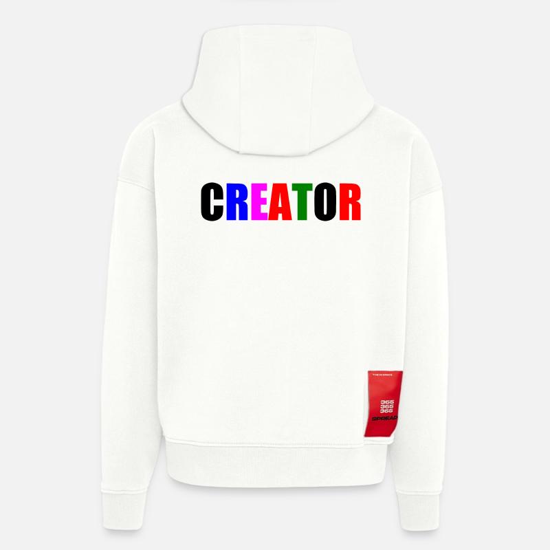 Creator - Sweat à capuche bio épais oversize fabriqué en UE - OFF WHITE