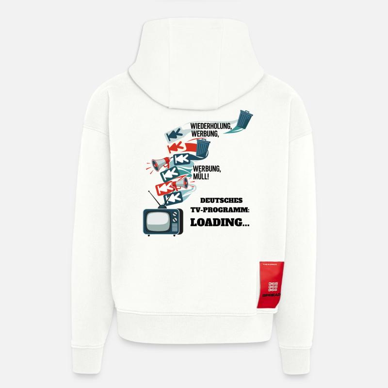 German TV Program: Loading... - Hoodie- made by SPREAD  - OFF WHITE