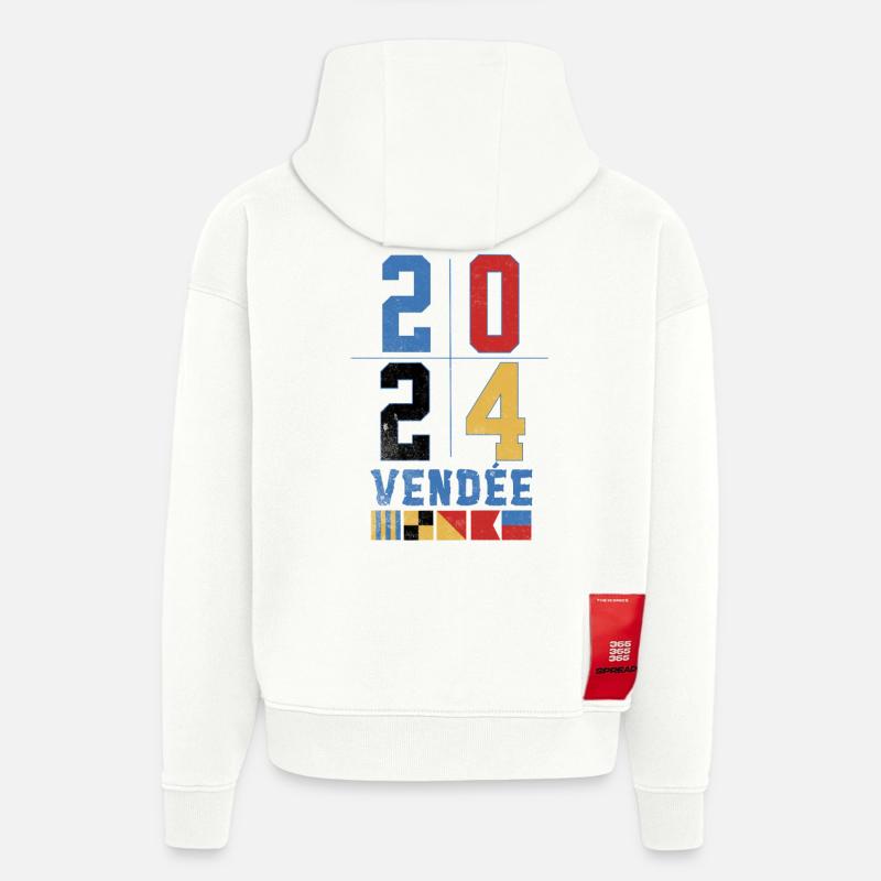 Globe regatta design Year 2024 Vendée - Hoodie- made by SPREAD - OFF WHITE
