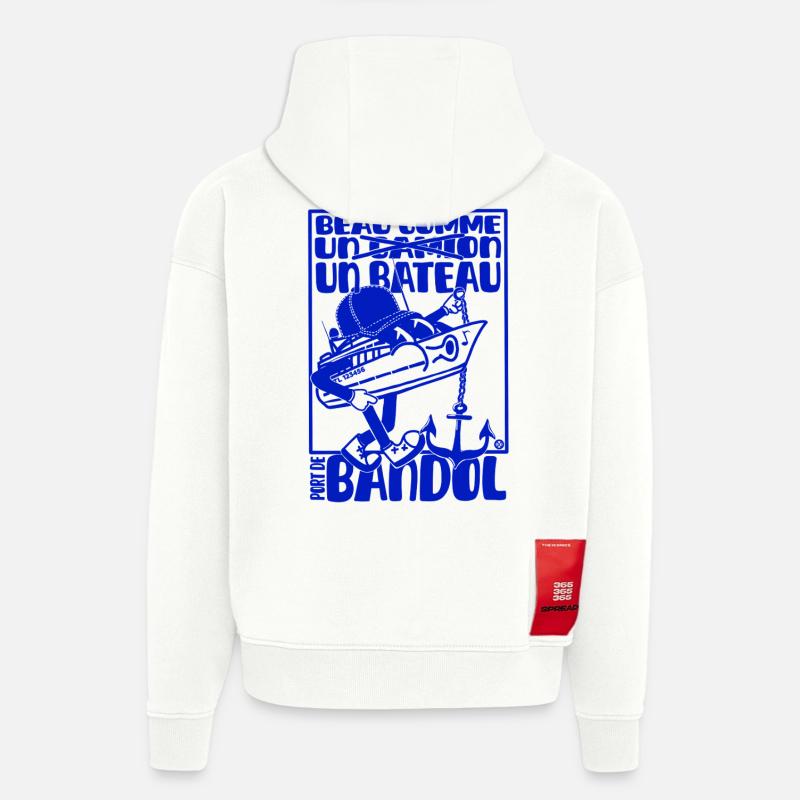 Retro Mittelmeer Bandol Boot Maskottchen - Hoodie- made by SPREAD  - OFF WHITE