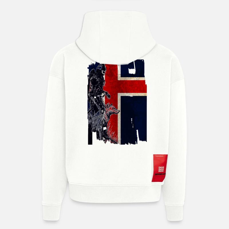 Wikinger Wolfsinsel - Hoodie- made by SPREAD  - OFF WHITE