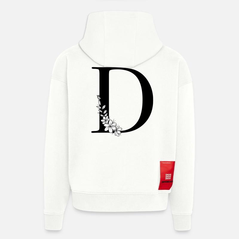 Buchstabe D - Hoodie- made by SPREAD  - OFF WHITE