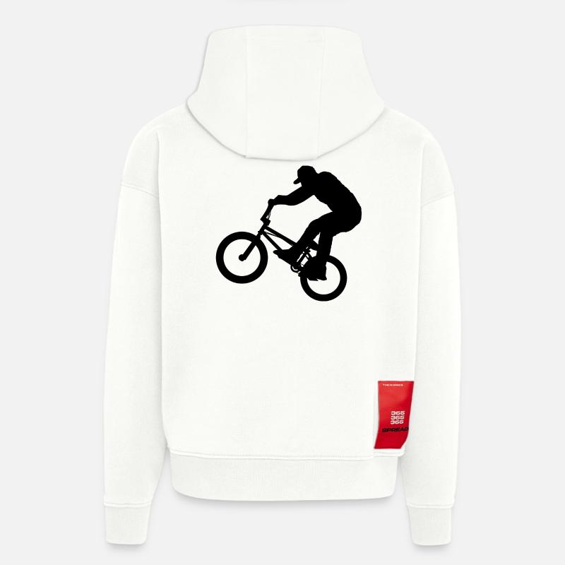 BMX Rider - Sweat à capuche bio épais oversize fabriqué en UE - OFF WHITE