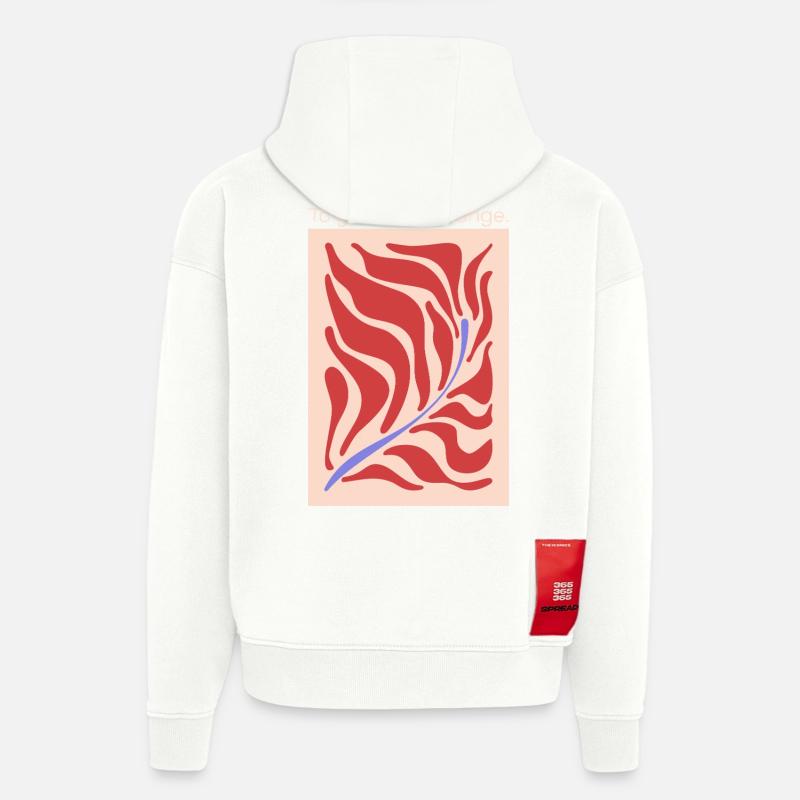 Growth through change – leaf shape pattern - Hoodie- made by SPREAD  - OFF WHITE