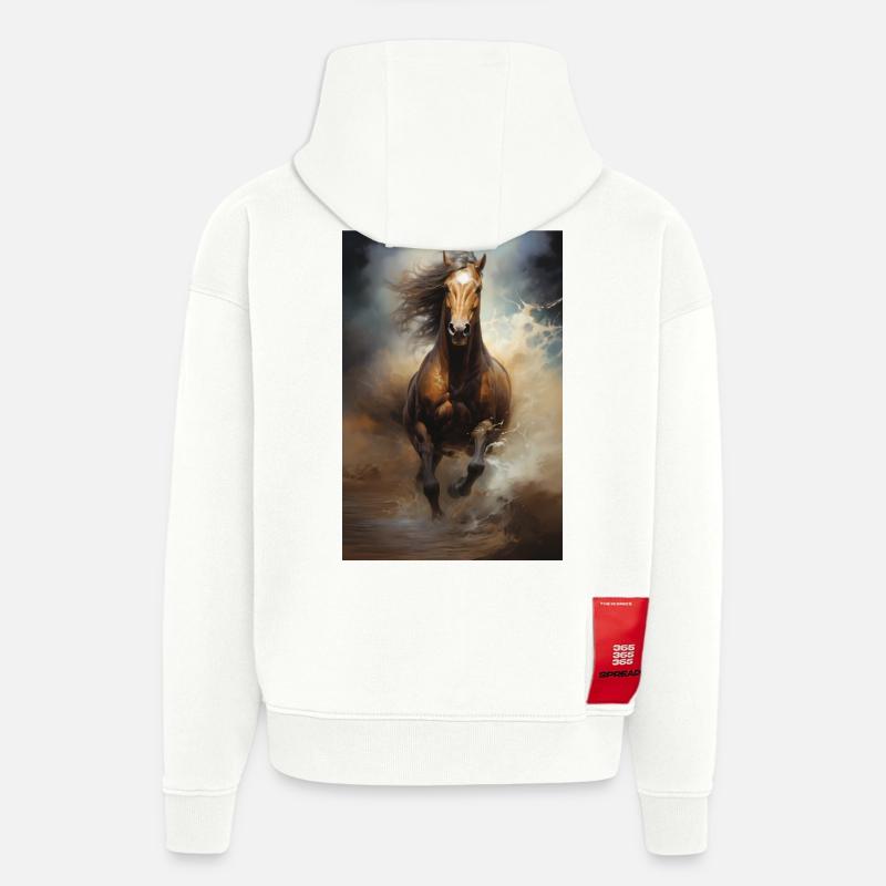 Pferd - Hoodie- made by SPREAD  - OFF WHITE