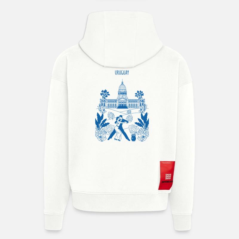 Capitole Uruguay Tango - Sweat à capuche bio épais oversize fabriqué en UE - OFF WHITE