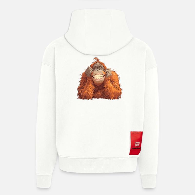 Orangs-outans Orangs-outans - Sweat à capuche bio épais oversize fabriqué en UE - OFF WHITE