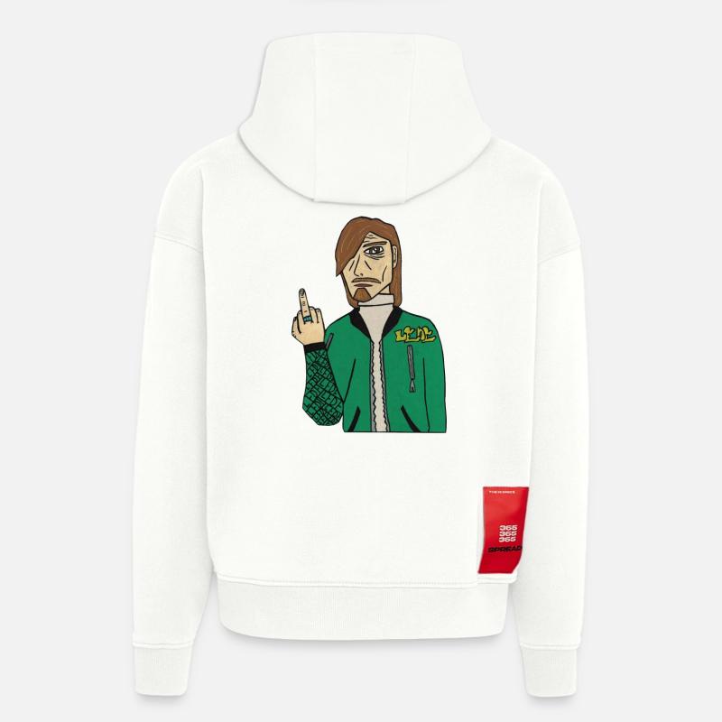 lede markson - Sweat à capuche bio épais oversize fabriqué en UE - OFF WHITE
