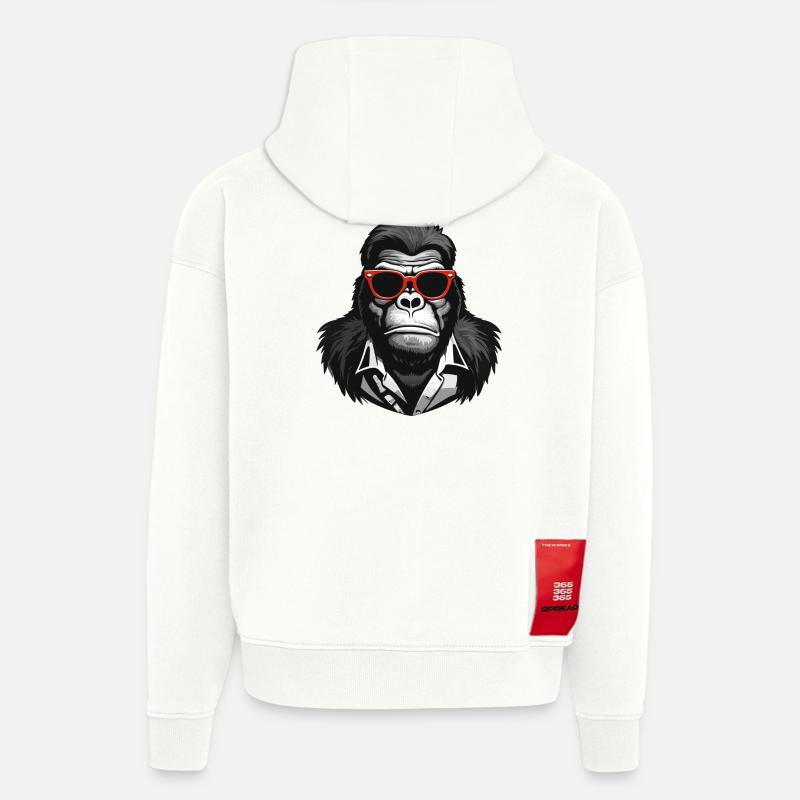 Gorilla, Affe, Primat - Hoodie- made by SPREAD  - OFF WHITE