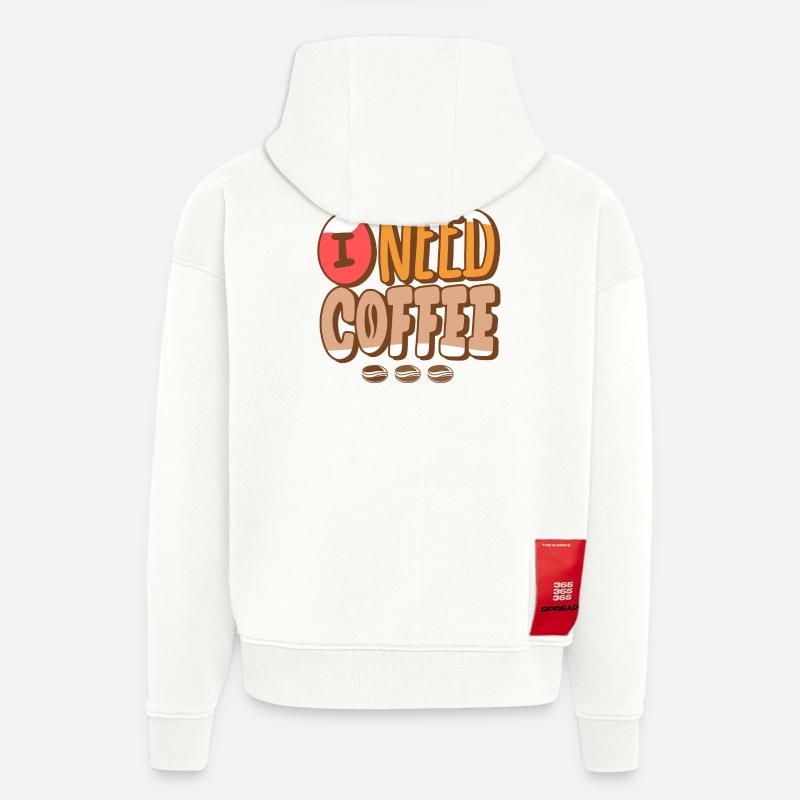 Kaffee, Kaffeeventilator, Kaffeebohne - Hoodie- made by SPREAD  - OFF WHITE