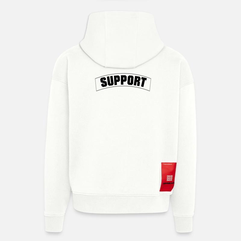 SUPPORT - Hoodie- made by SPREAD - OFF WHITE