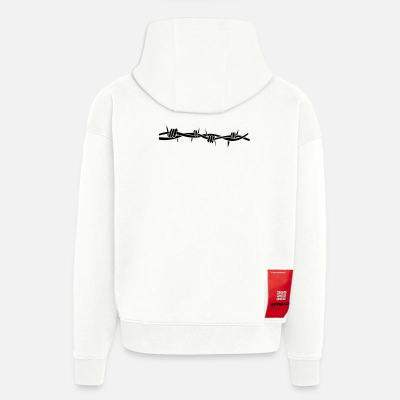 stacheldraht - Sweat à capuche bio épais oversize fabriqué en UE - OFF WHITE